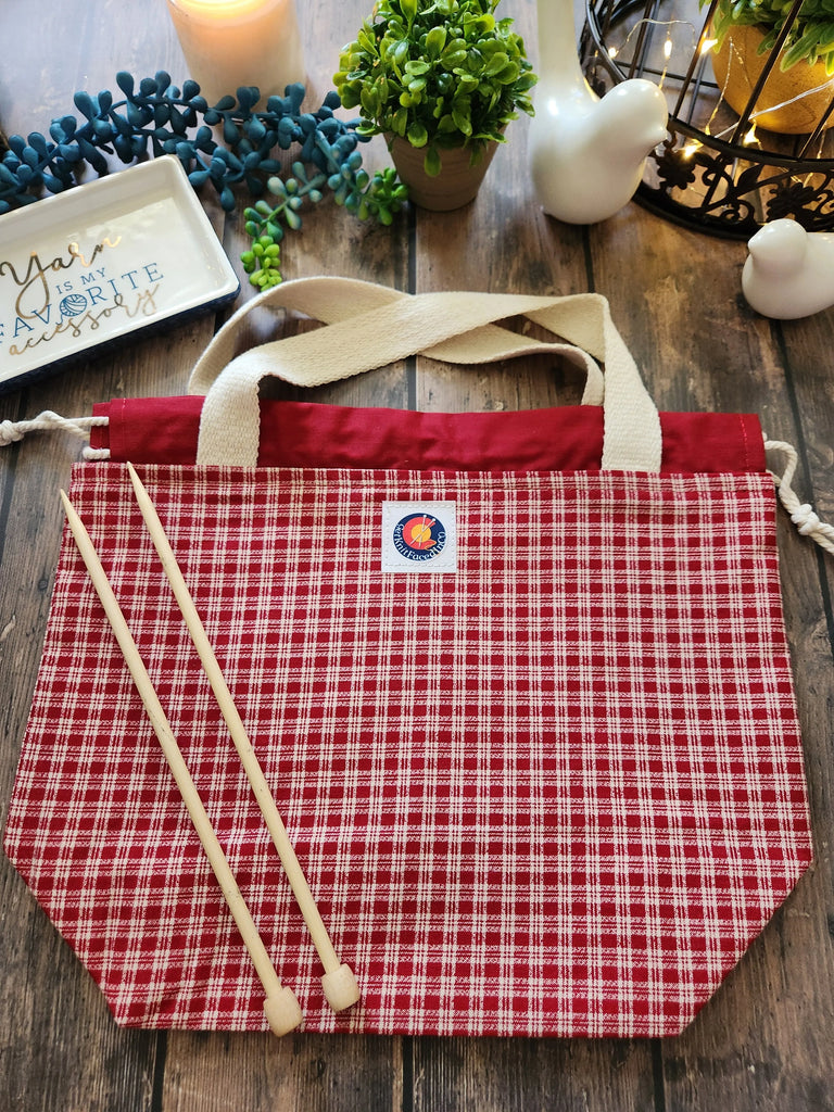 Red Gingham Project Bag