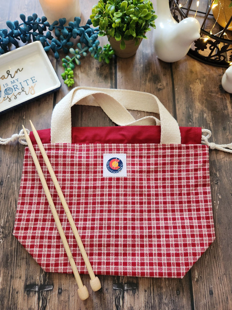 Red Gingham Project Bag