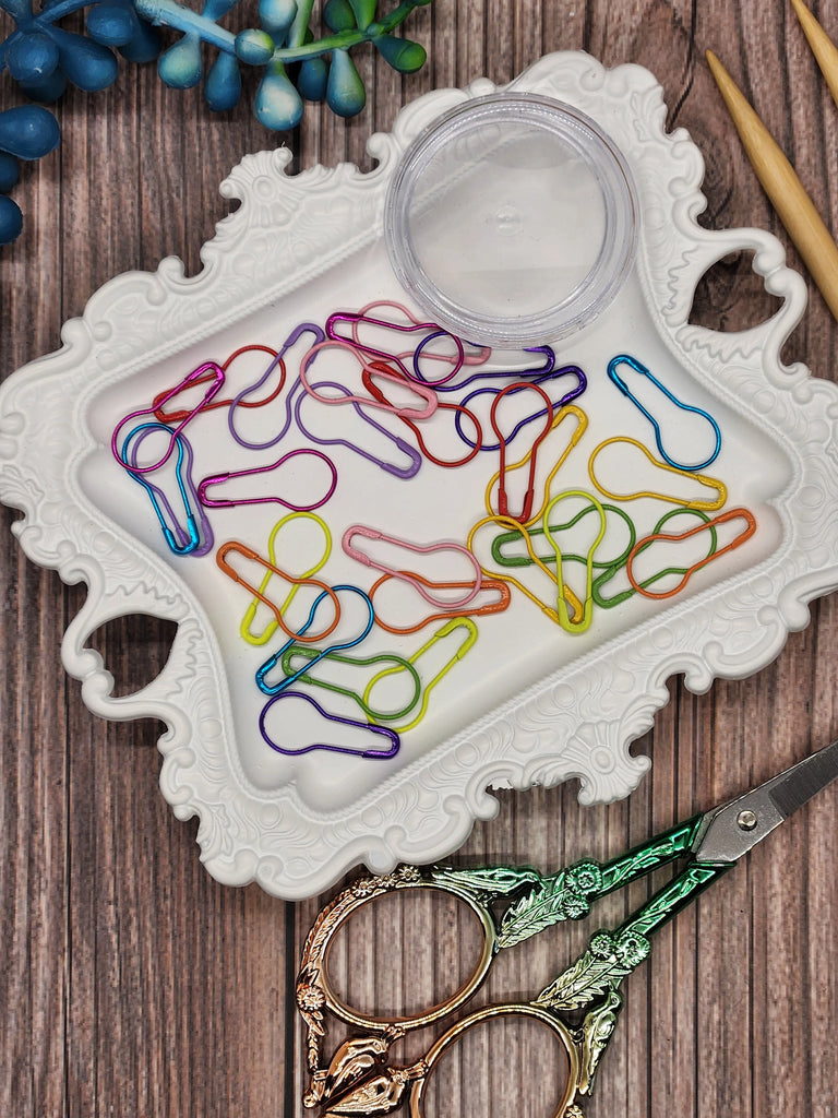 Rainbow Bulb Stitch Marker Set