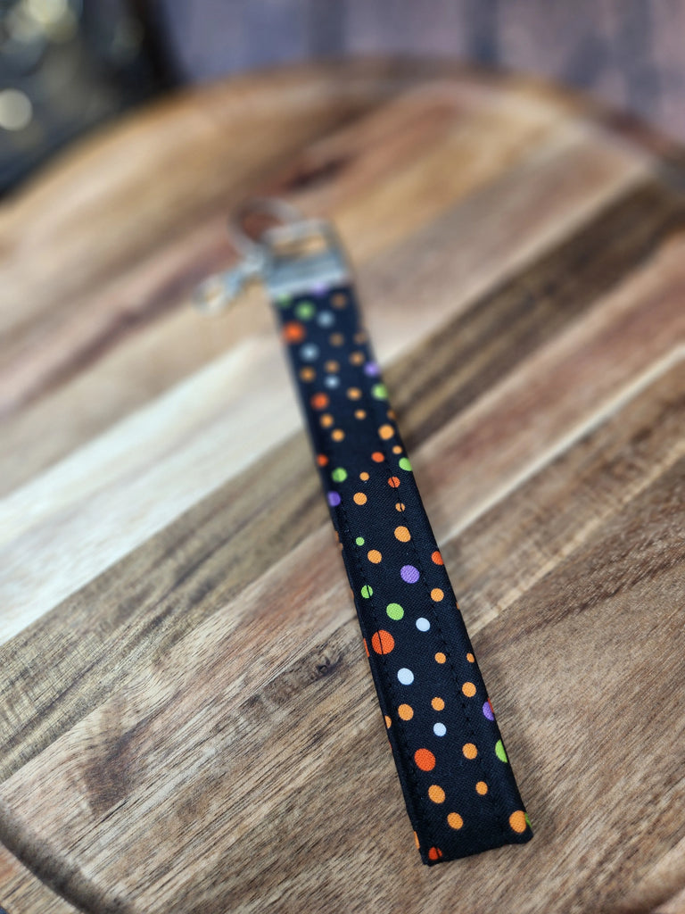 Spooky Dots Fabric Key Fob