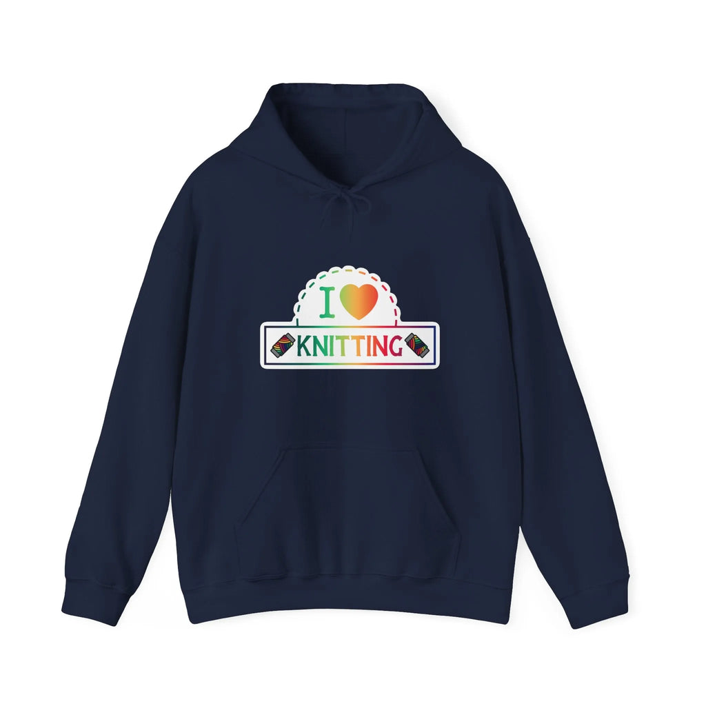 I Love Knitting Hooded Sweatshirt