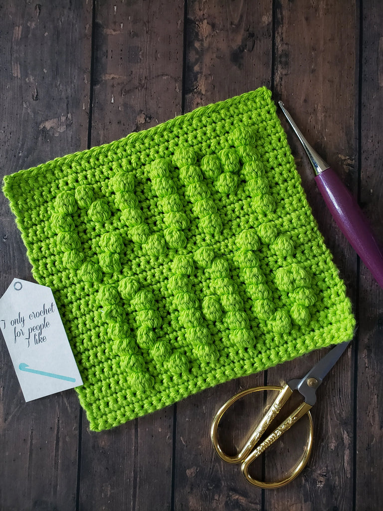 Green Cum Rag Crocheted Dishcloth