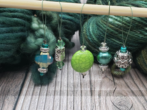 Green Stitch Marker Set - Set 2