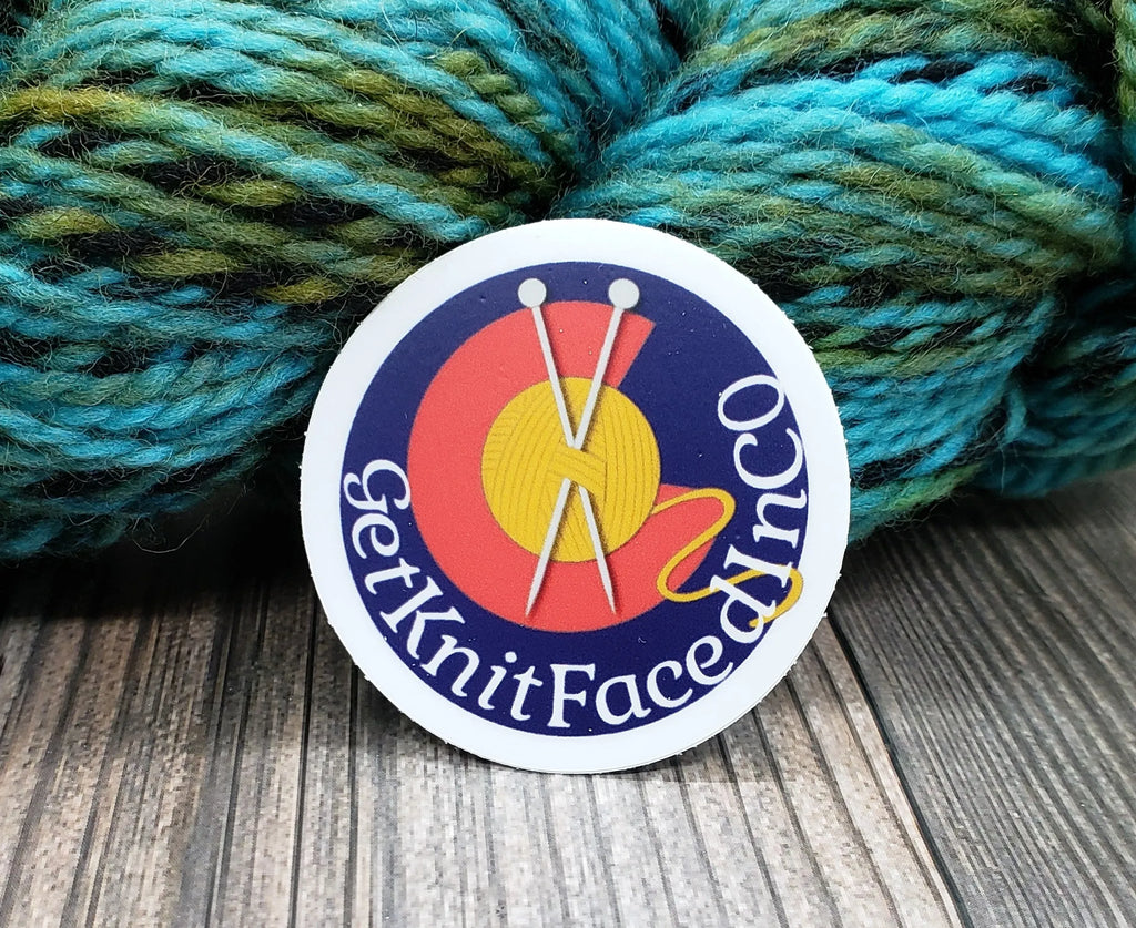 Get Knitfaced In CO Vinyl Sticker