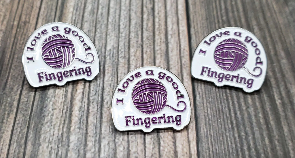 I Love A Good Fingering Enamel Pin