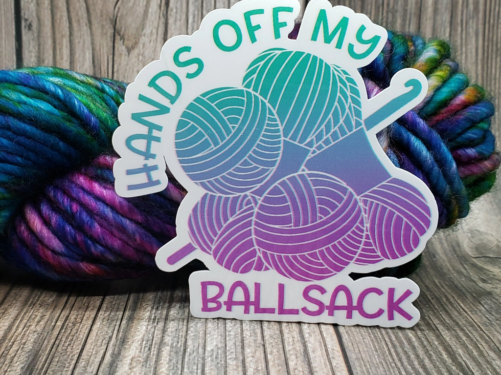 Hands Off My Ballsack Vinyl Sticker