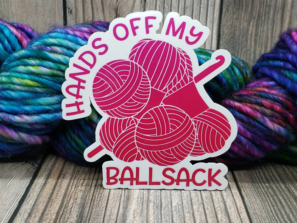 Hands Off My Ballsack Vinyl Sticker