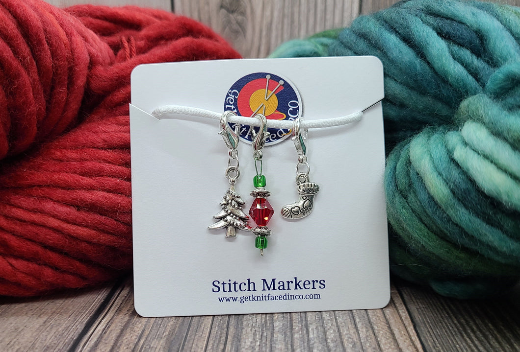 Crochet Christmas Stitch Markers - Set C2
