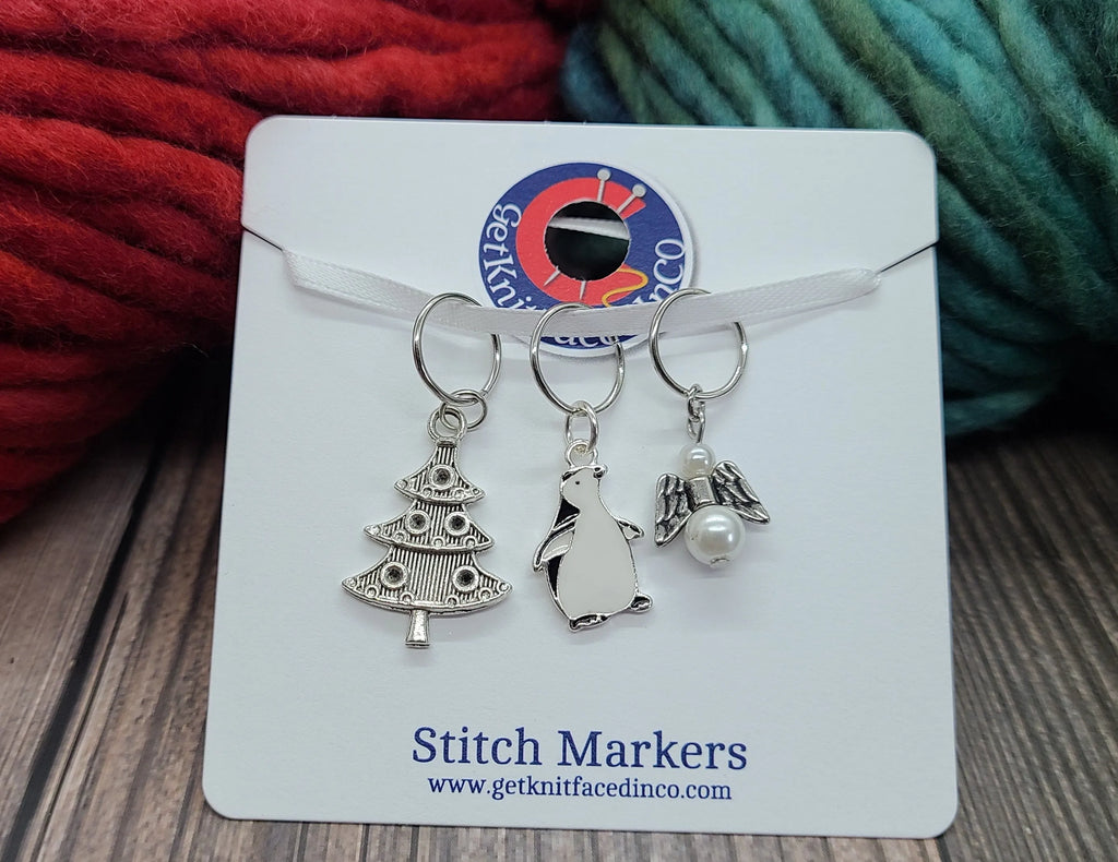Knit Christmas Stitch Marker Set - Set K11