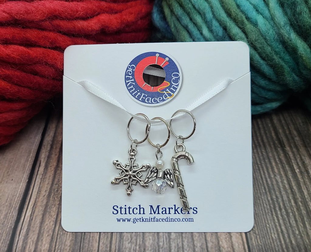 Knit Christmas Stitch Marker Set - Set K8