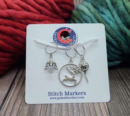 Knit Christmas Stitch Marker Set - Set K7