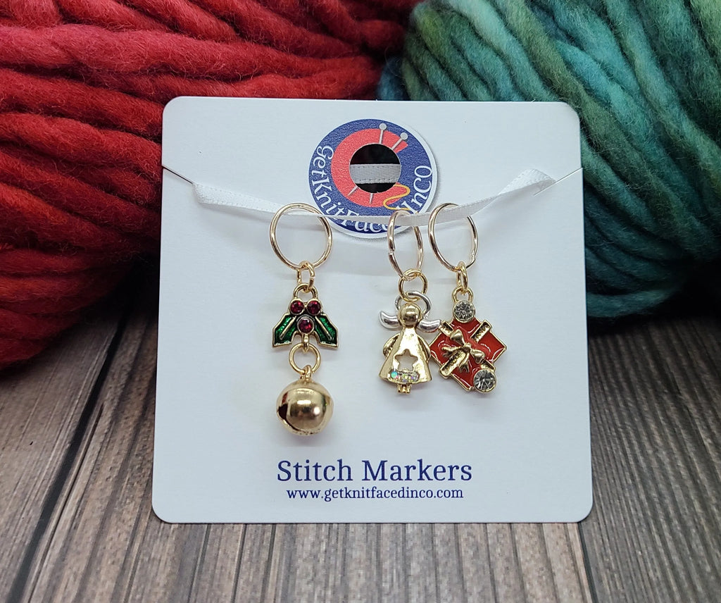Knit Christmas Stitch Marker Set - Set K6