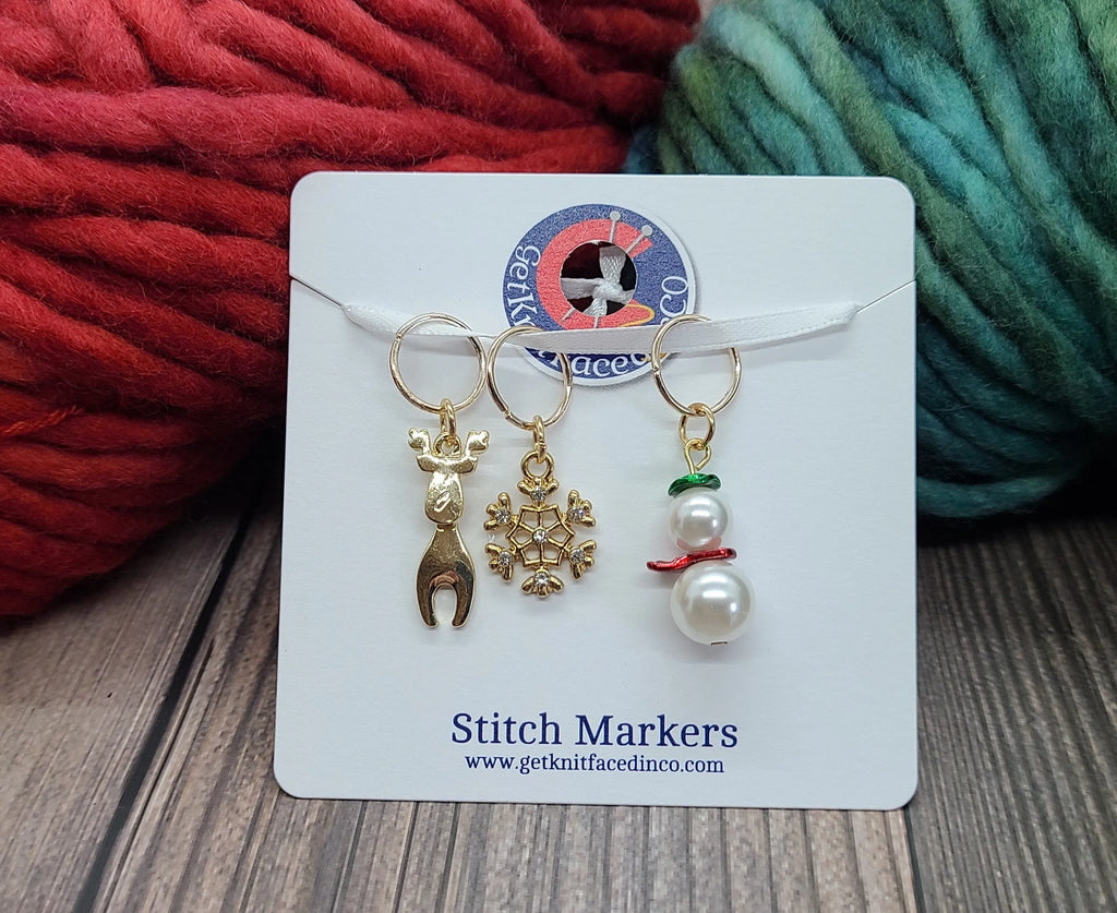 Knit Christmas Stitch Marker Set - Set K5