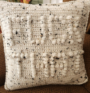 Hand Made Double Sided Crochet Pillow