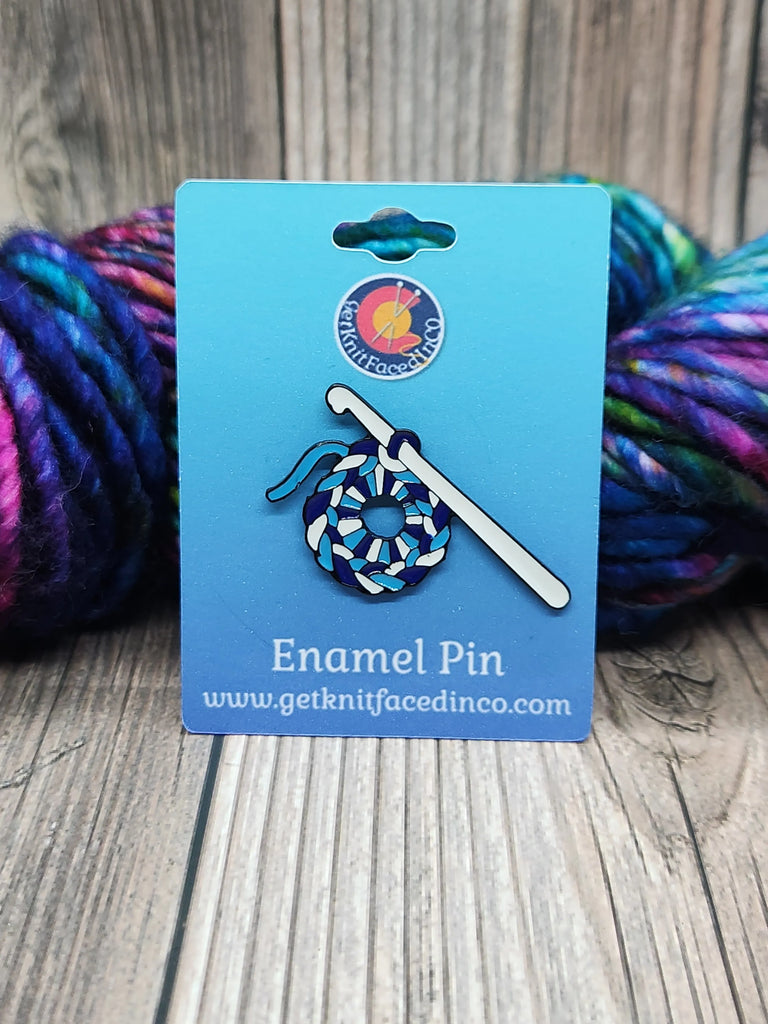 Crochet Enamel Pin