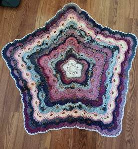 Multicolored Star Shaped Baby Blanket
