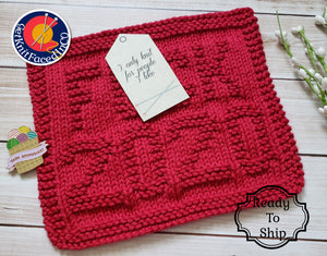 Red F*ck 2020 Dishcloth - Eco Friendly Cloth - Hand Knit Wash Cloth - Fuck 2020